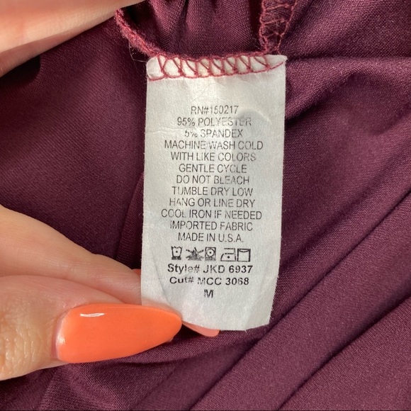 Filly Flair Criss-Cross Lace-Up Top - M, Plum - Picture 6 of 6